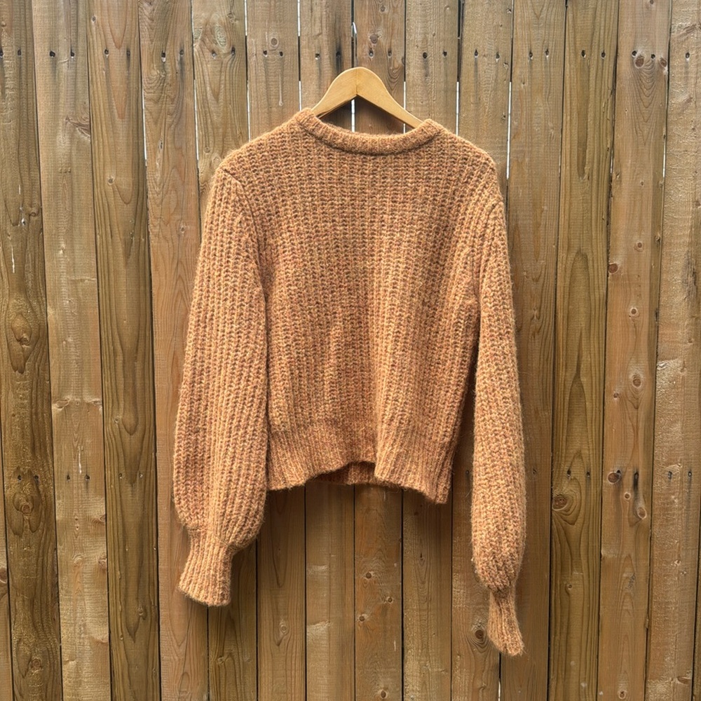 Reformation Rust-Copper Chunky Knit Sweater